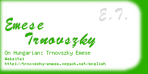 emese trnovszky business card